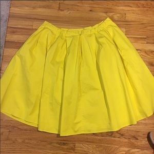 Eloquii Yellow Pleated Midi Skirt